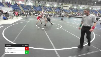 155 lbs 5th Place - Levi Gibson, Crowley County vs Gunner Gerbers, Resurrection Christian School