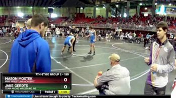 150 lbs Quarterfinal - Mason Mostek, MWC Wrestling Academy vs Jake Gerdts, Team Agoge Wrestling Inc