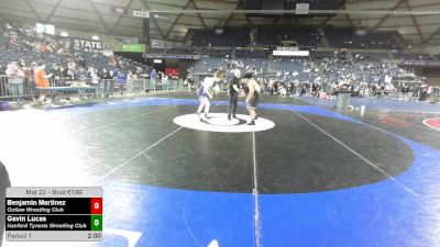 144 lbs Semis - Benjamin Martinez, Outlaw Wrestling Club vs Gavin Lucas, Hanford Tyrants Wrestling Club