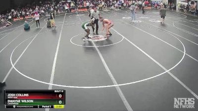 3A 160 lbs Quarterfinal - Josh Collins, West Oak vs Dwayne Wilson, Lakewood