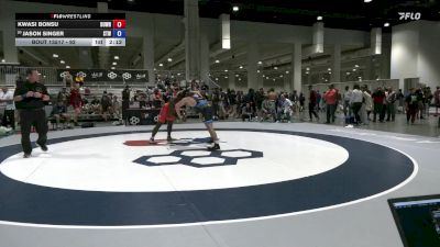 92 lbs Cons. Round 3 - Kwasi Bonsu, Duke Wrestling vs Jason Singer, Steller Trained Wrestling