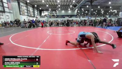 160 lbs Cons. Round 3 - John Mcmillian-Floyd, Great Neck Wrestling Club vs Evan Herlands, NOVA Wrestling Club