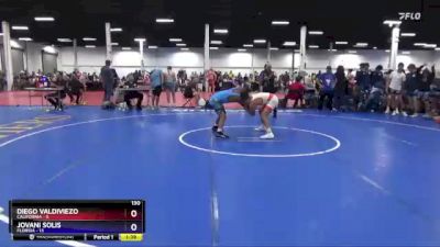 130 lbs Placement Matches (16 Team) - Diego Valdiviezo, California vs Jovani Solis, Florida