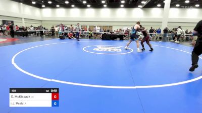 190 lbs Rd Of 16 - Daelin McKissack, Ga vs Jackson Peak, La