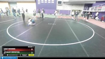 119-120 lbs Round 3 - Colt Bowers, KS vs Ephram Ormiston, AL