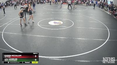 4A 120 lbs Cons. Round 1 - Kaiden McCallum, May River vs Levi Wheeler, North Myrtle Beach