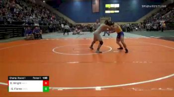 1 lbs Champ. Round 1 - Gerardo Flores, Rappahannock County vs Brady Wright, Mathews