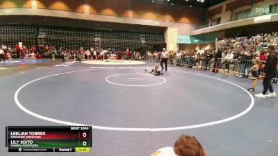 58-62 lbs Round 2 - Leeliah Torres, Crusader Wrestling vs Lily Soito, Madera Grapplers