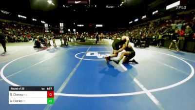 220 lbs Round Of 32 - Gabriel Chavez, Hillcrest (SS) vs Achilles Clarke, Pitman (SJ)