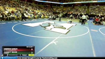 106 Class 1 lbs 1st Place Match - Andrew Garcia, St. Pius X (Kansas City) vs Garrett Beane, Lathrop