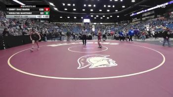 100 lbs Champ. Round 1 - Krislynn Martinez, Maize South Hs vs Emmy Diaz Marin, Kansas City - Washington HS