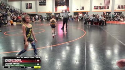 PW-9 lbs Quarterfinal - Carver Runge, Hawkeye Wrestling Academy vs Sawyer Tucker, ADM Tiger Wrestling Club