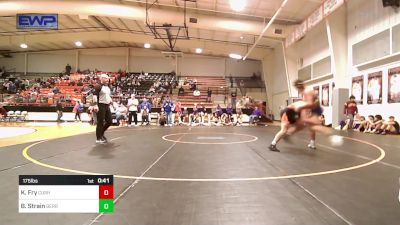 175 lbs Consolation - Kellen Fry, Cushing High School vs Braden Strain, Berryhill High School