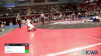 80 lbs Consi Of 8 #2 - Cooper Keys, Wagoner Takedown Club vs Tracker Smith, Salina Wrestling Club