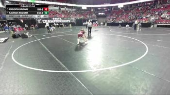 Girls 107 lbs Cons. Round 2 - Aaliyah Zamora, Osseo-Fair./Aug./Fall Cr.-Girls vs Addison Brown, Winneconne Girls