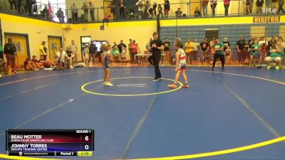 60-62 lbs Round 1 - Beau Motter, Kanza FS/GR Wrestling Club vs Johnny Torres, Wichita Training Center