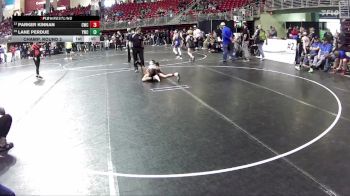 90 lbs Champ. Round 2 - Parker Kinnan, Cozad Wrestling Club vs Lane Perdue, York Wrestling Club