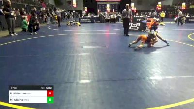 67 lbs Round Of 16 - Ryder Kleinman, Montoursville vs Mav Adkins, Saegertown