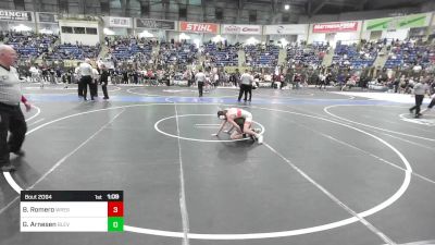 85 lbs Quarterfinal - Brison Romero, Wrestling Academy Of The Rockies vs Griffin Arnesen, Blevins Middle School
