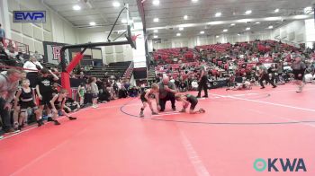 40 lbs Rr Rnd 2 - Tatum Jones, Ponca City Wildcat Wrestling vs Declan Leach, Top Guns 11u