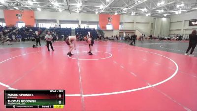 285 lbs Quarterfinal - Thomas Goodwin, Williams College vs Mason Sprinkel, Norwich