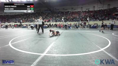 55 lbs Consolation - Evelyn Pierce, Verdigris Youth Wrestling vs Rhea Long, Standfast