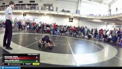 49 lbs Cons. Round 5 - Benjamin Gray, Valparaiso Wrestling Club vs Rockne Pries, Apache Wrestling Club