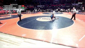 3A 138 lbs Cons. Round 1 - Jadon Zimmer, New Lenox (Lincoln-Way Central) vs Aamir Nieves Allen, South Elgin