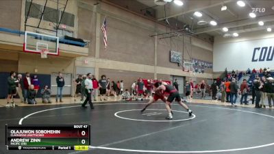 174 lbs Champ. Round 2 - Andrew Zinn, Pacific (OR) vs Olajuwon Sobomehin, Clackamas Unattached