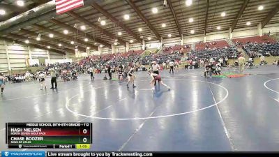 112 lbs Semifinal - Nash Nielsen, North Sevier Wolf Pack vs Chase Boozer, Sons Of Atlas