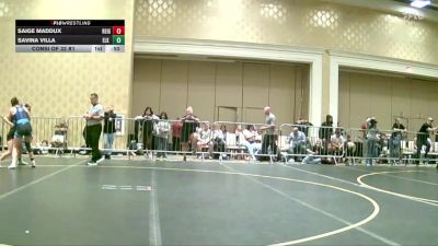 123 lbs Consi Of 32 #1 - Saige Maddux, Reign WC vs Savina Villa, Elk Grove Wr Ac