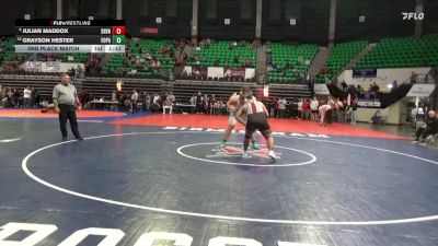 6A 285 lbs 3rd Place Match - Grayson Hester, Fort Payne vs Julian Maddox, Shades Valley