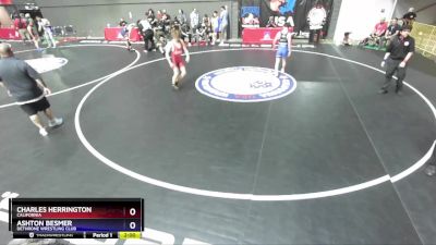 132 lbs Quarterfinal - Charles Herrington, California vs Ashton Besmer, Dethrone Wrestling Club