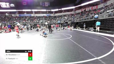 49 lbs Consi Of 4 - Myles Pendleton, North Desoto Wrestling Academy vs Hayden Fosdyck, Purler Wrestling Academy