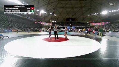 Girls 4A 105 lbs Cons. Round 1 - Aiyana Valera, Yelm (Girls) vs Axten Steinmetz, Lake Stevens (Girls)