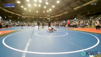 61 lbs Semifinal - Alex Morgan, Fort Gibson Youth Wrestling vs Knox Perkins, Tahlequah Wrestling Club