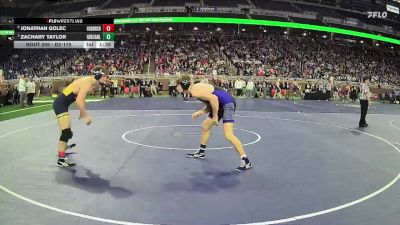 D2-175 lbs Quarterfinal - Zachary Taylor, OA Carlson HS vs Jonathan Golec, Goodrich HS