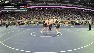 D3-285 lbs Quarterfinal - Waylon Lingeman, Central Montcalm vs Luke Munger, Cheboygan Area HS