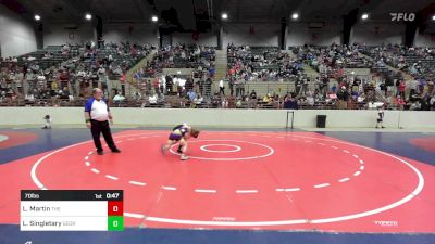 70 lbs Consi Of 8 #1 - Levi Martin, The Storm Wrestling Center vs Lyndon B. Singletary, Georgia