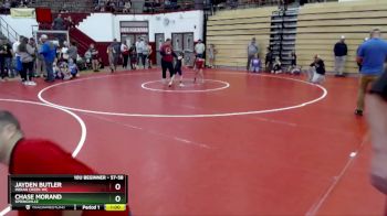 57-58 lbs Round 1 - Jayden Butler, Indian Creek WC vs Chase Morand, Springville