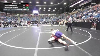 190 lbs Quarterfinal - Jonathan Rigler, Hays vs Steel Schomaker, Valley Center