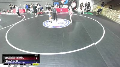 125 lbs 5th Place Match - Mackenzie English, Beat The Streets - Los Angeles vs Mekala James, Central High School Wrestling