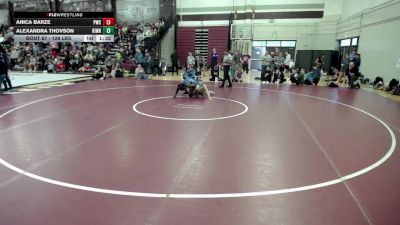 128 lbs Quarters - Anica Barze, Pinnacle Wrestling Club vs Alexandra Thovson, Kingdom Wrestling