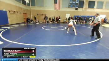130lbs Champ. Round 1 - Nathalie Gonzalez, Kennedy Catholic (Girls) vs Willa Phillips, Centralia (Girls)