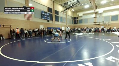 145lbs Champ. Round 2 - Valeria Aguilar-Arana, Aberdeen (Girls) vs Leticia Martinez, Century (Girls)