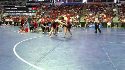 1A-190 lbs Cons. Round 2 - Tate Frantz, West Branch vs Nathan Schoenfelder, Akron-Westfield