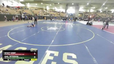 65 lbs Cons. Round 2 - Gael Peterson, Williamson County Wrestling Cl vs Wyatt Kirby, Buckhorn Youth Wrestling Club