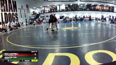 174 lbs Round 5 (6 Team) - Spencer Vos, Adrian vs Nick Campbell, Ohio Northern