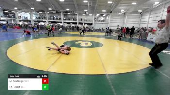 96 lbs Quarterfinal - Jaxson Santiago, Empire WC vs Aiden Short, Billerica