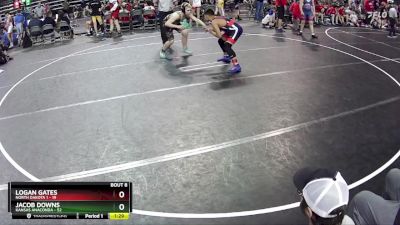 140 lbs Round 3 (6 Team) - Jacob Downs, Kansas Anaconda vs Logan Gates, North Dakota 1